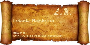 Loboda Magdolna névjegykártya